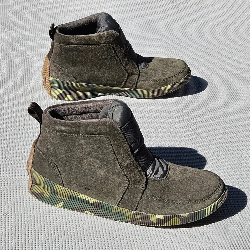 Sorel Out N About III Conquest Waterproof Boots Alpine Tundra Camo NL3798-326 10